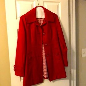 Red size small Tulle coat . Lightly worn